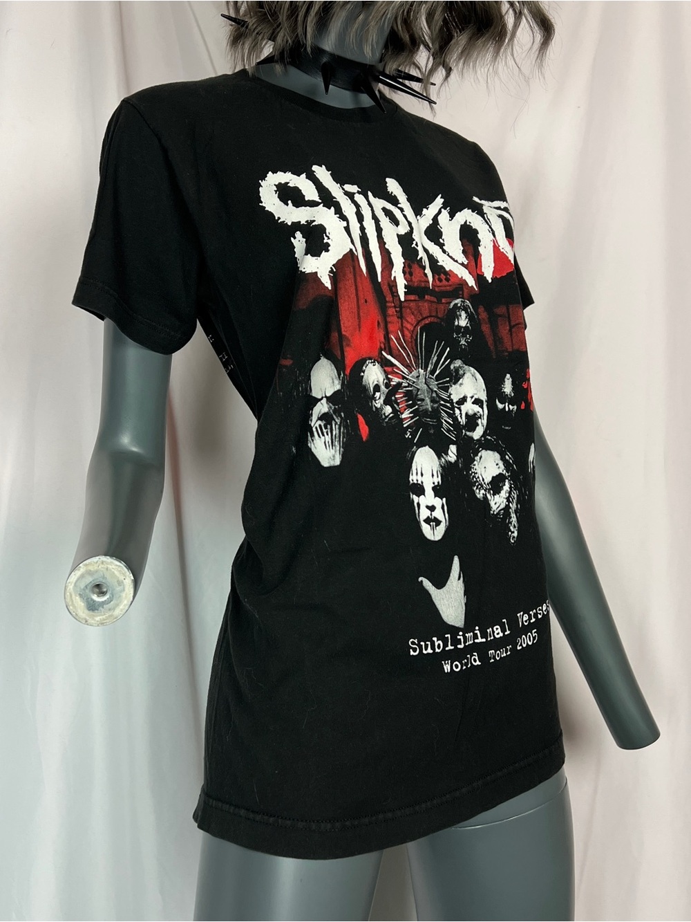 Slipknot Black & Red Subliminal Verses World 2005 Tour Dates T-Shirt